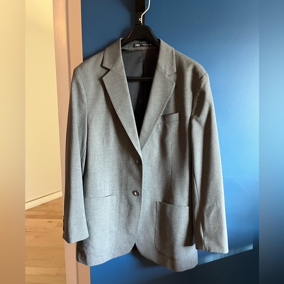 Zara Grey Suit Jacket - Picture 1 of 4